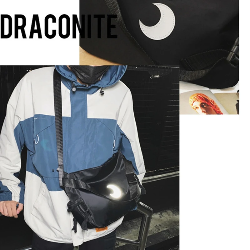 

Hip-Hop Men's Tooling Shoulder Bag Fashion Waterproof Outdoor Sports Messenger Bag Large Capacity Student Bag