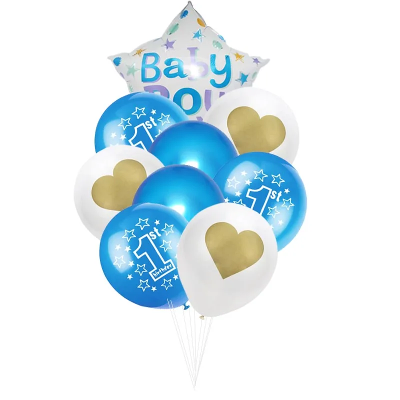 8 сезонов синие розовые воздушные шары из фольги для мальчиков и девочек