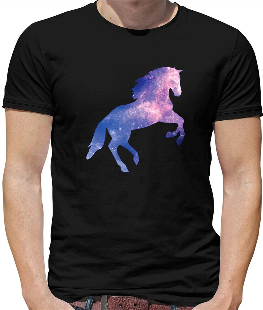 Galaxy Horse Мужская футболка толстовка новинка сделай сам для мужчин и женщин|Мужские