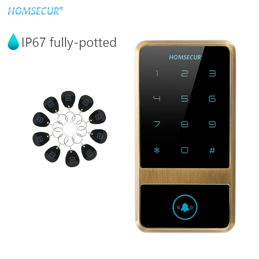 HOMSECUR K06DW B водонепроницаемый античный латунный 125 кГц RFID Контроль доступа с