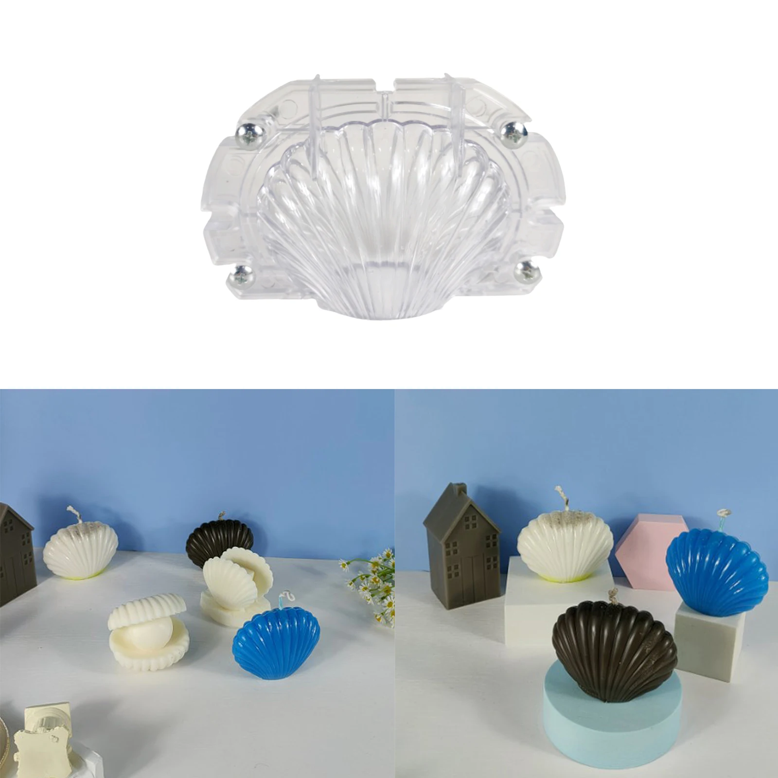 

Candle Mold Seashell Candle Mold Handmade Soap Mold Durable Plastic Mold for Making Candles Adults Toys
