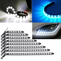 universal 2pcs 12v signal light flexible led strip motorcycle driving lamp drl led daytime running lights for car accessories