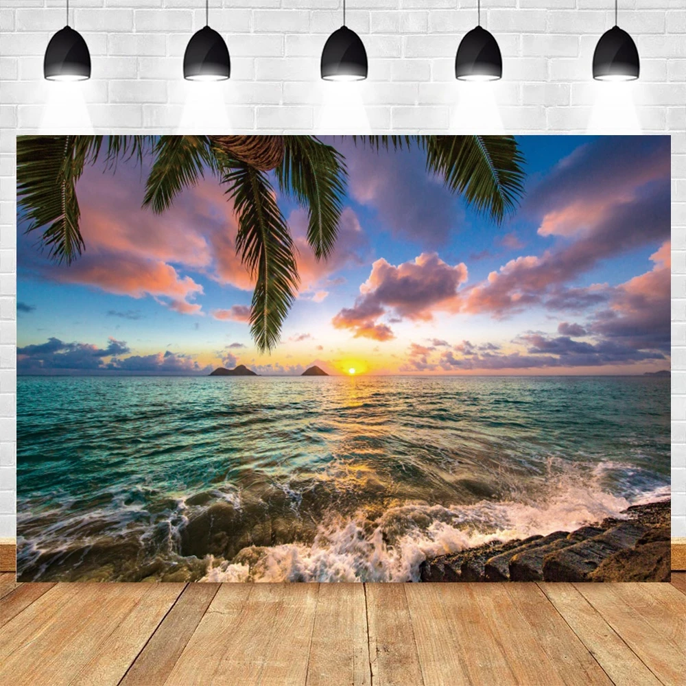 

Фон для фотосъемки с изображением летних тропических морских пейзажей моря океана неба облаков природы