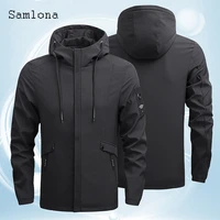fashion hooded top men multi pocket jackets 2021 autumn long sleeve zipper jacket mens outdoor casual outerwear plus size s 5xl