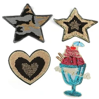 computer emboridery label clothing accessories patch sequins turning piece embroidered cloth stickers textile accessories