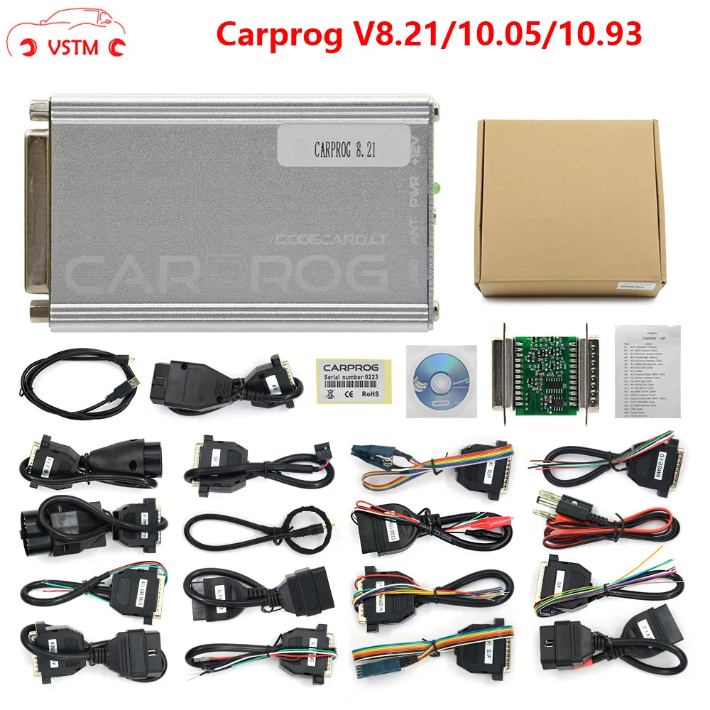 Инструмент Диагностический Carprog V8.21/V10.93/V10.05 с 21 адаптером|Диагностические