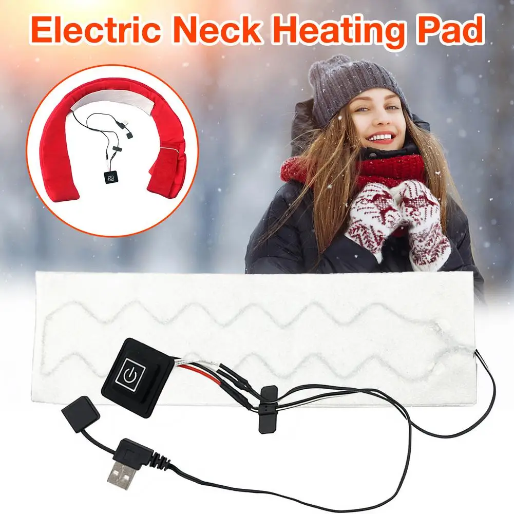 

Winter Electric Heating Scarf USB Charging Adjustable Temperature Electric Neck Heating Pad Waterproof Foldable Bib Scarf Heater
