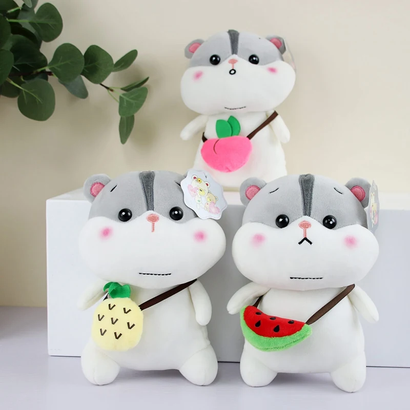 Новый милый плюшевый хомяк с фруктами мягкая плюшевая подушка в виде клубники