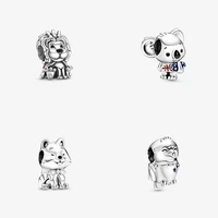 2020 new 925 sterling silver bead exquisite lion and lovely dog beaded fit pandora women bracelet necklace diy jewelry