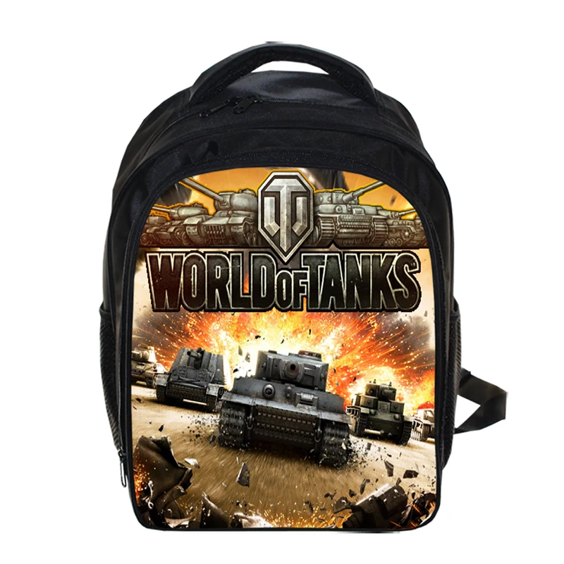 13 Inch Game World Of Tanks Cartoon Kids Backpack Kindergarten School Bag Children Printing Backpack