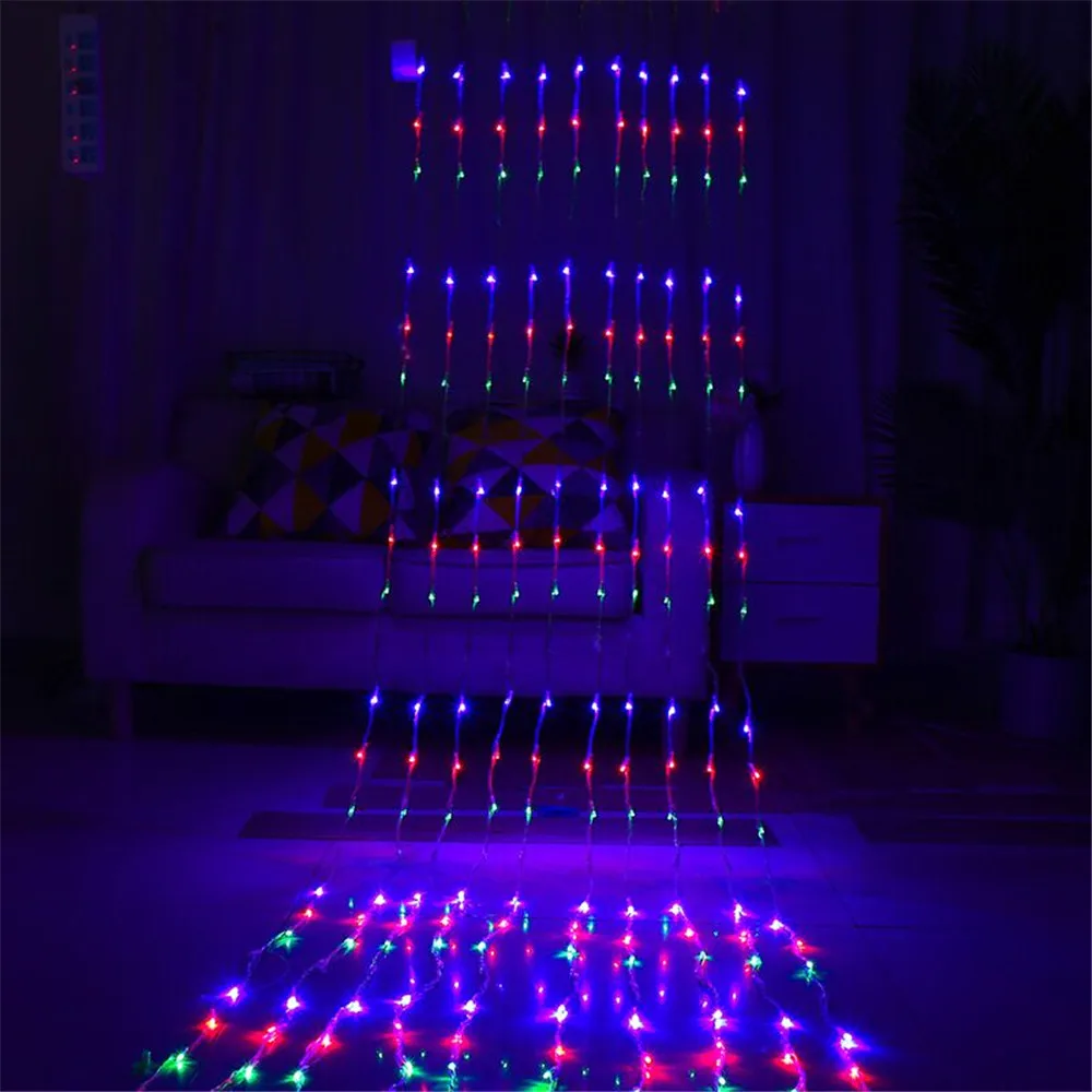 

Waterproof 3x2M/3x3M/6x3M LED Waterfall String Lights Holiday Curtain Icicle Light Wedding Christimas Party Decor Lights Garland