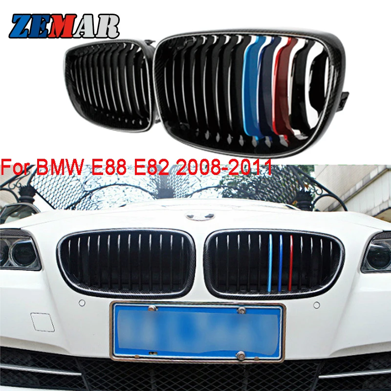 Решетки ZEMAR из углеродного волокна/черного цвета для переднего бампера гоночные