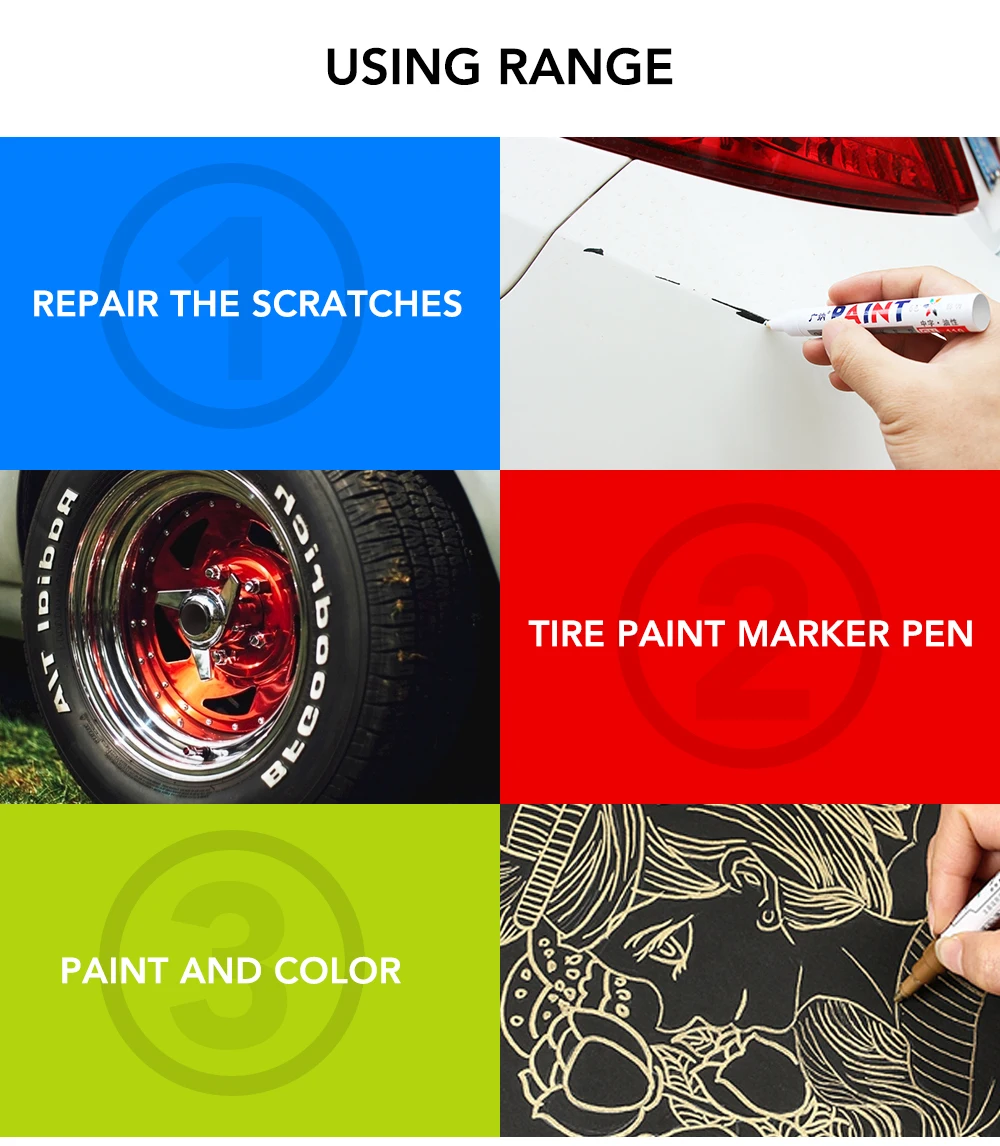 1 Pcs Car Paint Pen Auto Wheel Tire Oily Painting Mark For Mazda 2 3 6 CX-5 Atenza CX-7 CX-9 CX-3 CX-4 CX-8 MX5 | Автомобили и