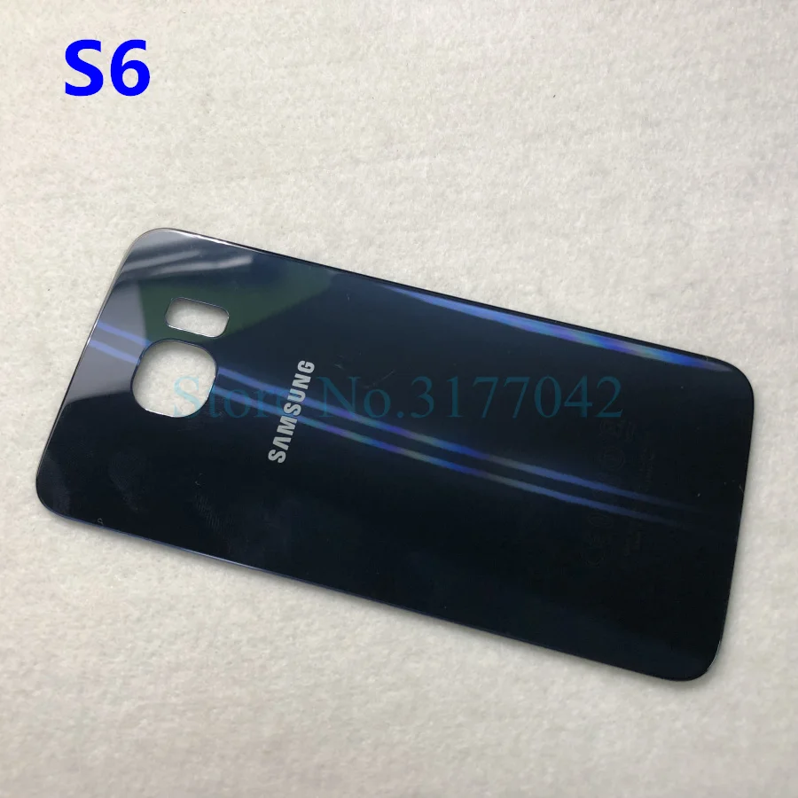 Задняя крышка аккумулятора samsung для samsung Galaxy S6 Edge S6 S6+ S6 Edge Plus G925 G925F G920 G920F G928 G928F задняя крышка из стекла - Цвет: S6 blue