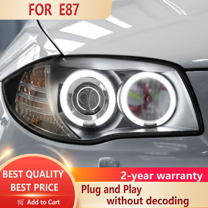 Автостайлинг фары для E87 2004-2011 120i 130i светодиодный ные ангельские глазки DRL Hid