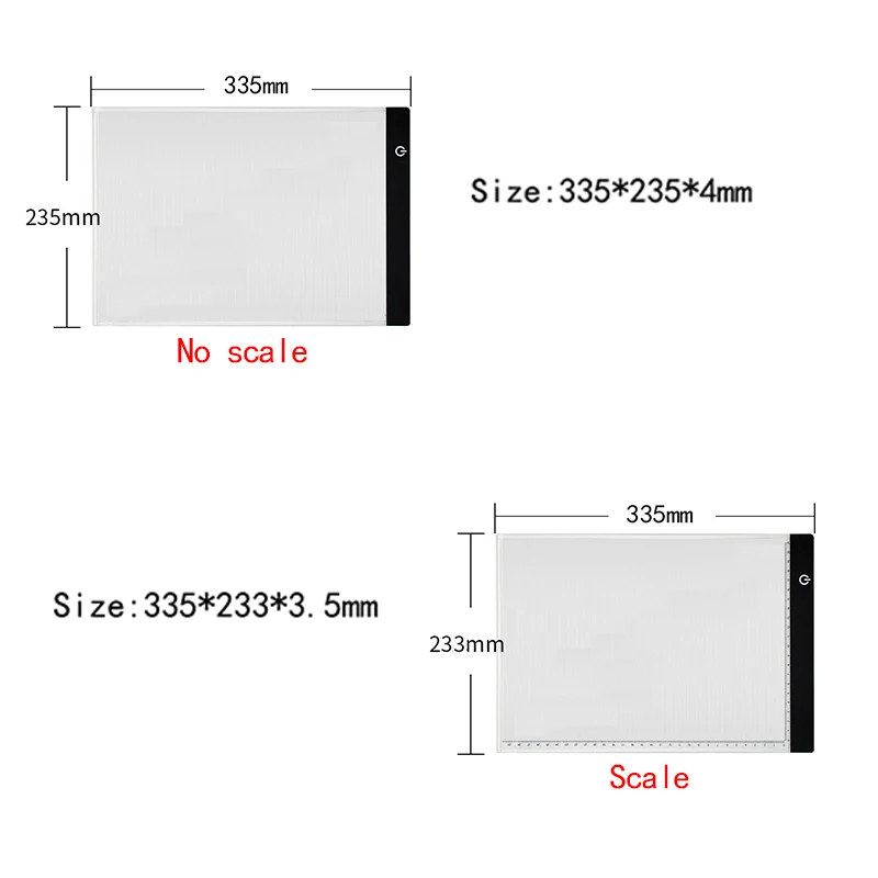 Ультратонкий светодиодный световой короб А4 портативный светильник с USB питанием