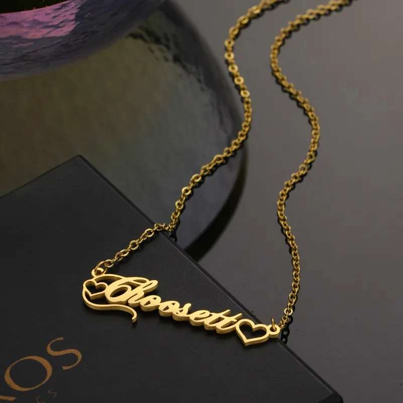 Ожерелье с именем для женщин и девушек из нержавеющей стали|Индивидуальные