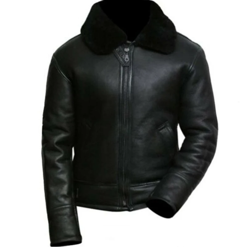 Winter Coats Men Thick Faux Leather Fur Sheepskin Coat Fur Leather Jacket Zipper Fly Belt With Hat Male Plus Size Aviator Jacket