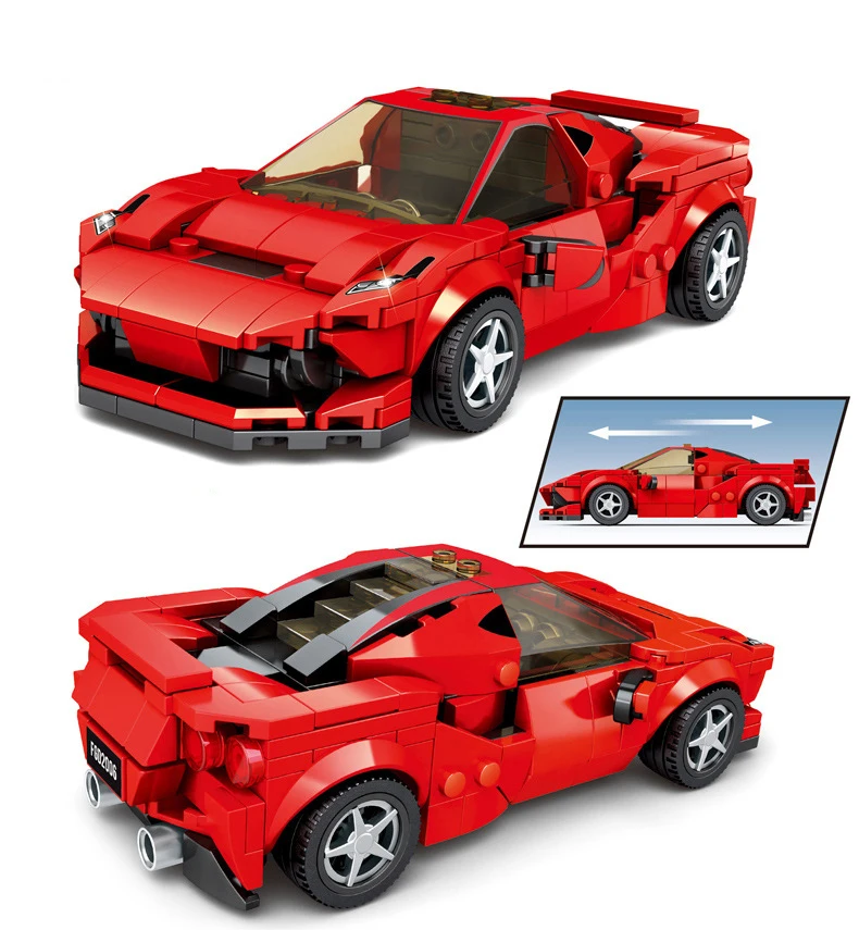 2020 New Technic Super Racing Speed Champions F8 автомобиль EVO строительные блоки игрушки для