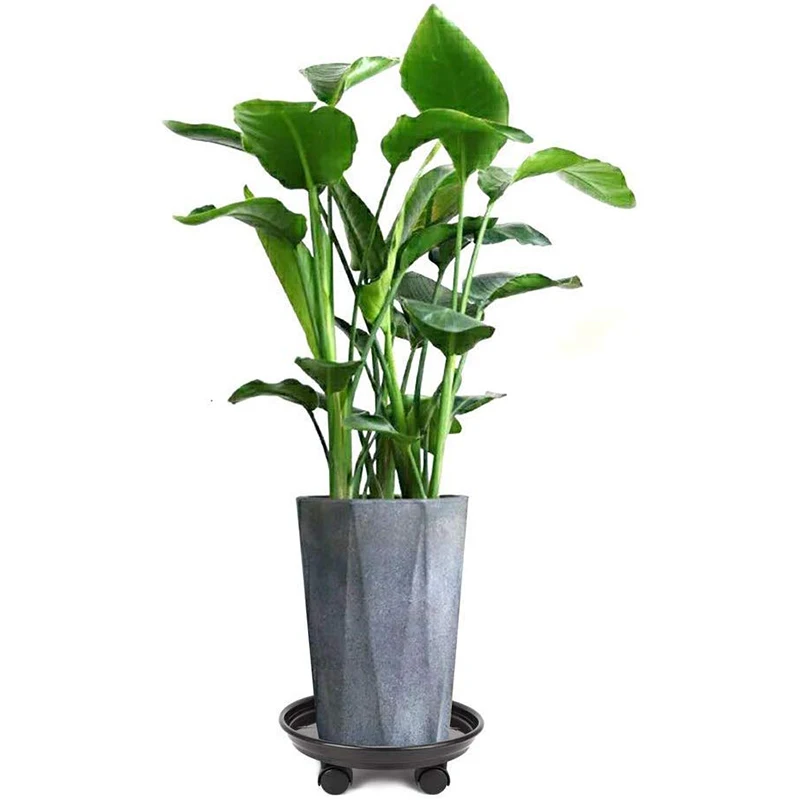 

2 Packs of Plant Caddies, Round Potted Plant Stand with Wheels, Heavy Pot Rack Trolley Cart Tray Tray, with Universal Wheels for