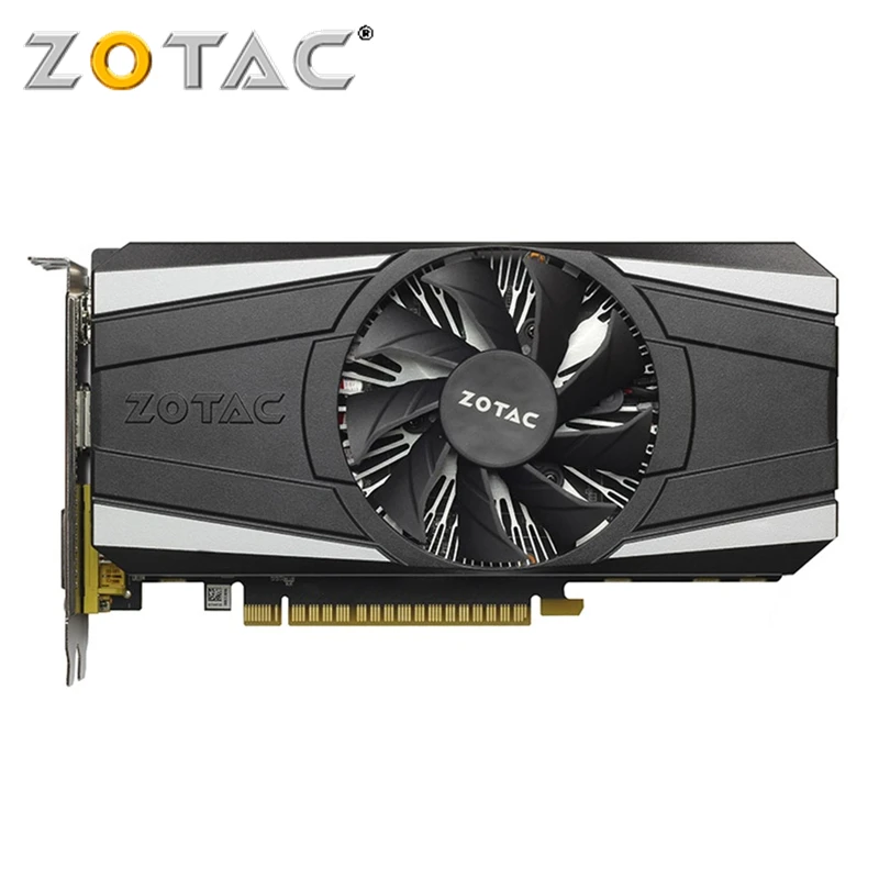 Оригинальная графическая карта ZOTAC GTX1050-2GD5 Thunder GPU 1050 бит GP107 GTX 1050 2 ГБ GDDR5 графические карты Geforce GTX б/у