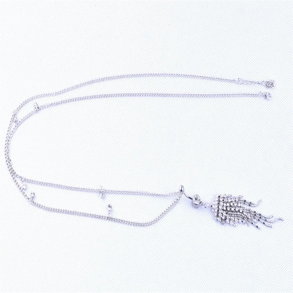 Y00016 Двойная Цепочка с кисточкой цепочка на талию украшение для пупка кристаллами