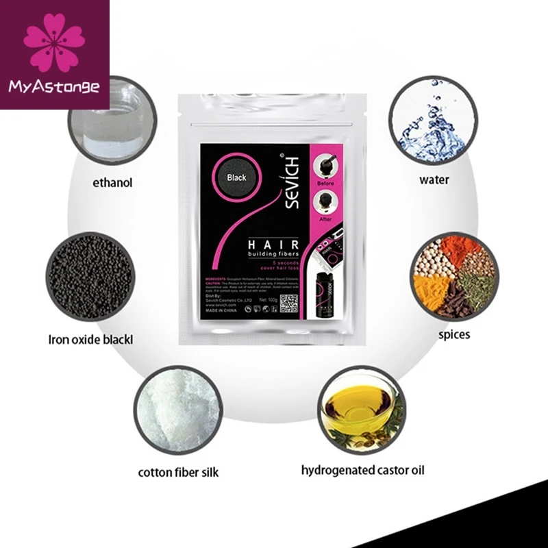 

Консилер для выпадения волос Sevich, 100 г, утолщенная пудра для наращивания волос, продукт для ухода за волосами, кератин, лечение волос в салоне