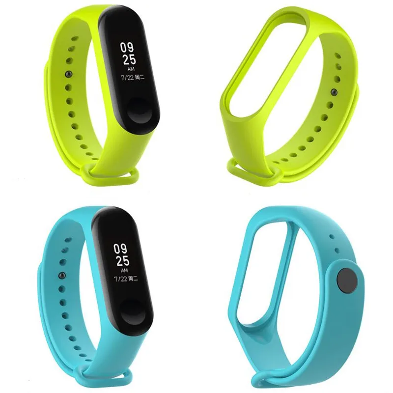 Ремешок силиконовый для Xiaomi Mi Band 3 4 сменный спортивный браслет наручных часов