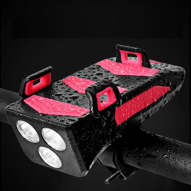 

Multifunctional Bicycle Lamp Headlight USB Charging Treasure with Mobile Phone Holder Bicycle Horn Lamp Mobile Phone Bracket