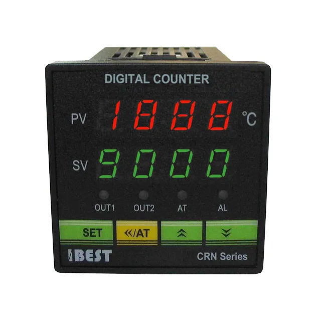 

CRN-R618C Digital Preset Pulse Length Counter Meter 1 preset 6 Digit LED Display 24VDC/AC220V/110V (IBEST)