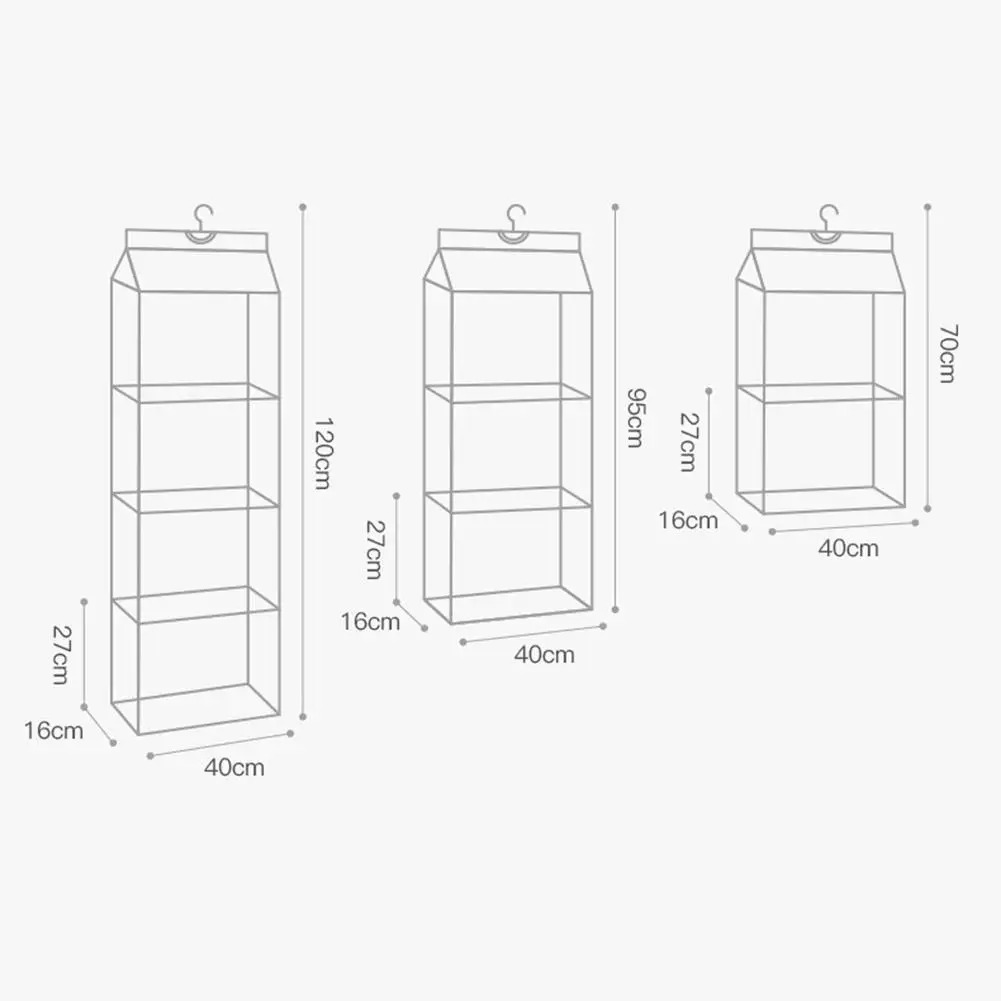 

2/3/4-Layer Dust-proof Wardrobe Storage Bags Foldable Hanging Holder Organizer