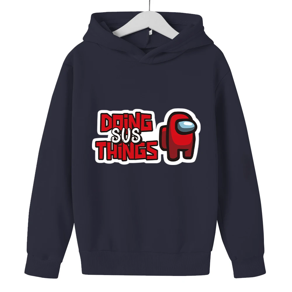 

Children's Clothing Among Us Pattern Printing With Hood Fashion 4 to 14 Years Old Hoodies For Boys and Girls Sweatshirt kawaii