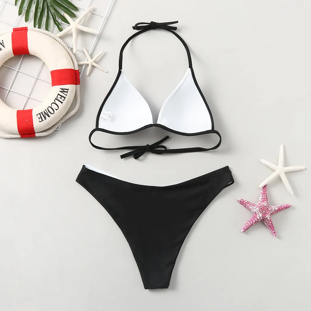 Bikini 2020 Swimwear Women Beading Bandage Padded Push-up Bathing Suit Swimsuit maillot de bain femme#30 |