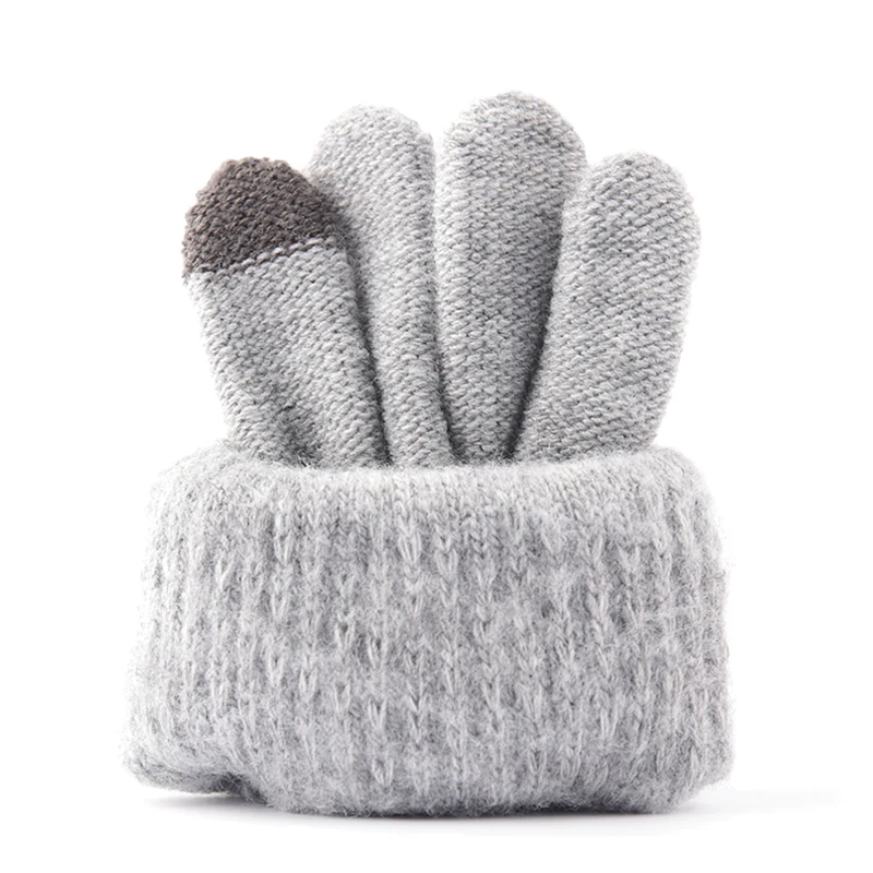 Iwarm перчатки для сенсорного экрана осень зима женские вязаные улицы теплые