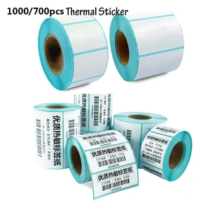 1000 шт.рулон клейкая термоклейкая этикетка, бумажная наклейка, цена для супермаркета, пустой ярлык с прямой печатью, водонепроницаемые принадлежности для печатных карт