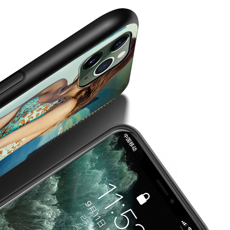 

Bikini Model For Apple iPhone 12 11 XS Pro Max Mini XR X 8 7 6 6S Plus 5 SE 2020 Black Cover Phone Case