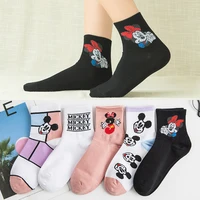 1 pairs disney anime figure summer thin mickey minnie mouse tube socks cartoon casual xxx boys and girls princess socks toy