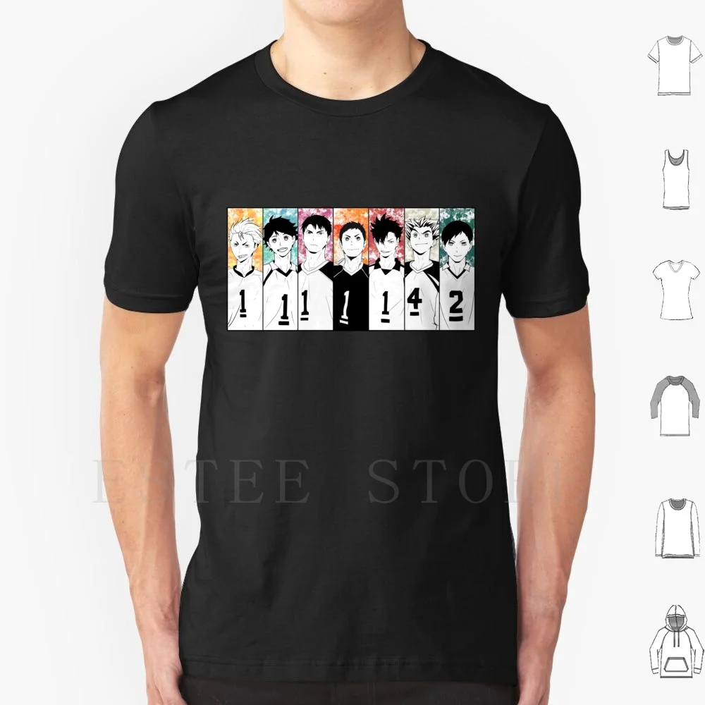 Фото Футболка Captain Squad DIY большого размера, 100% хлопок, Haikyu Captains, аниме, манга, для мальчиков, Терушима Юдзи №1