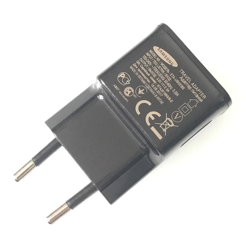 Оригинальное зарядное устройство Samsung Galaxy USB ЕС 5 в 2 а настенный адаптер 1 м/1 м