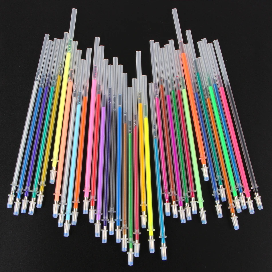 36 Color/set Gel Ink Pen Refills Rollerball Refill Pastel Neon Sketch Drawing Markers Marker Manga Aquarela Capinhas|gel ink pen|gel pen refillink