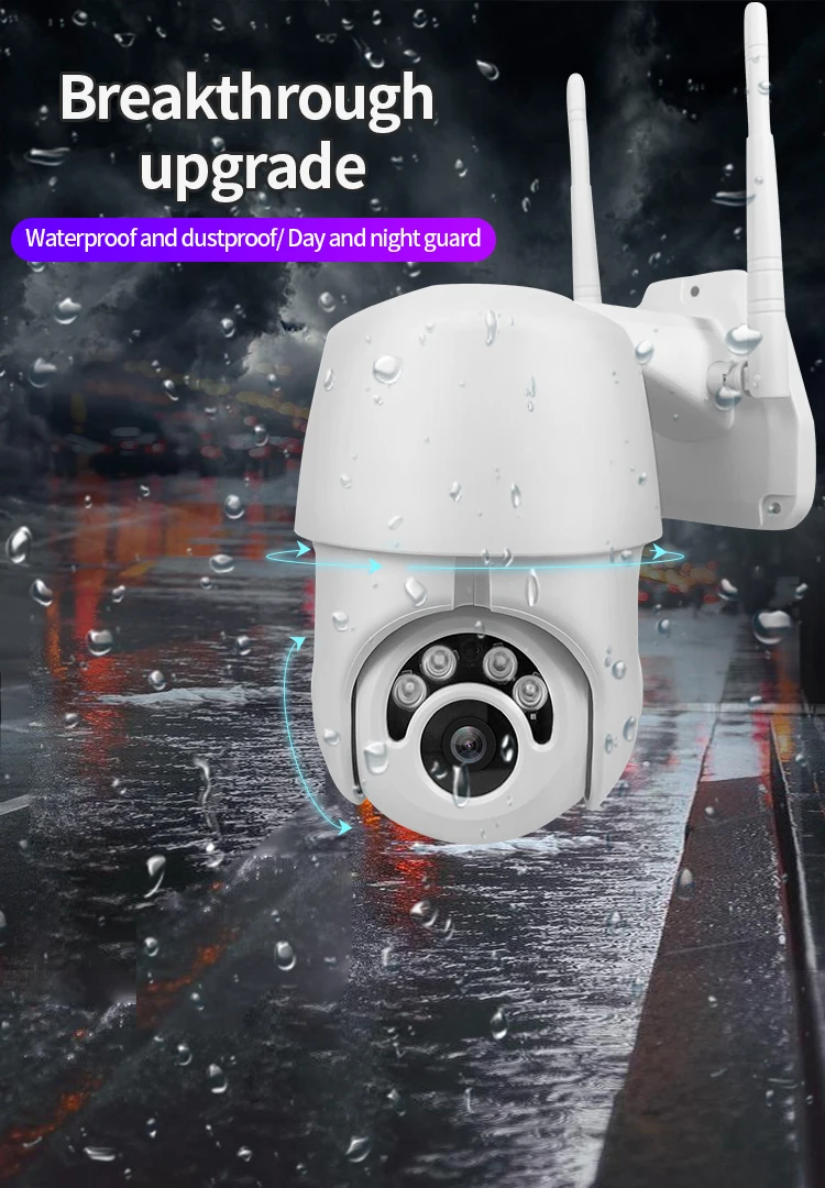 Wifi Ptz камера 1080p Full Hd Ir Vision Ip66 2mp P2p беспроводная видеонаблюдения с автоматическим