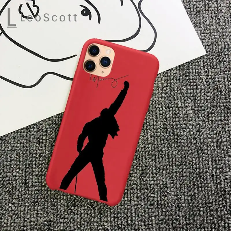 

Rock singer Freddie Mercury Queen Phone Case Candy Color for iPhone 11 12 mini pro XS MAX 8 7 6 6S Plus X 5S SE 2020 XR