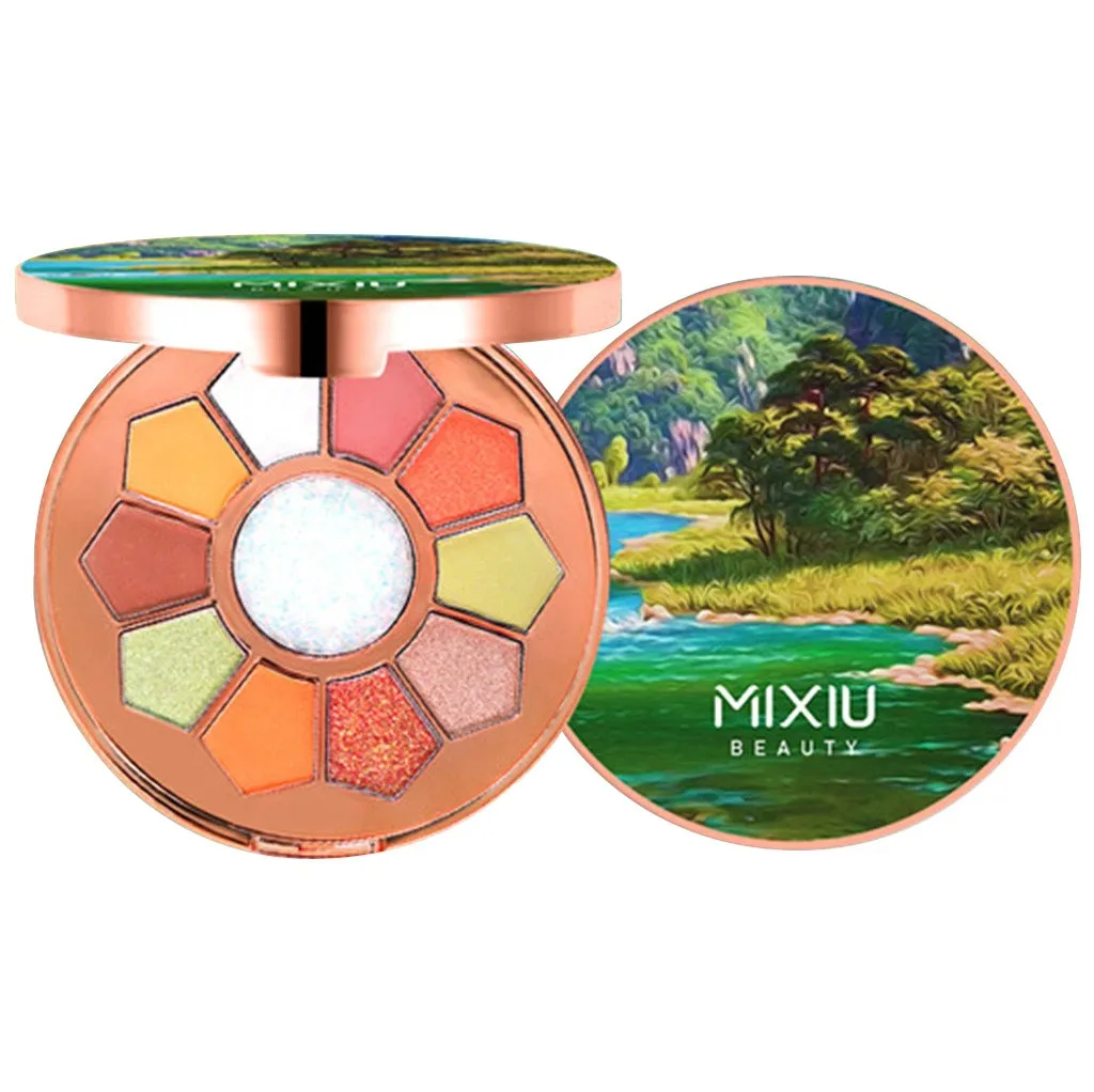 Палетка натуральных теней перламутровые блестящие матовые тени для век макияжа