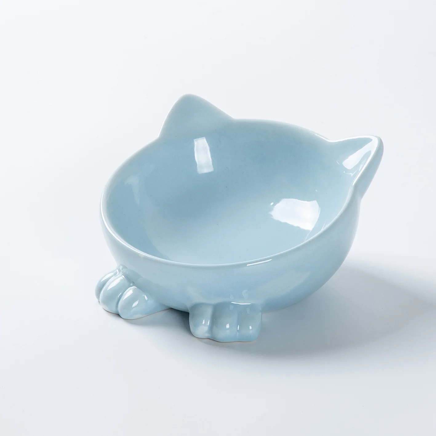 

Cat Bowl Ceramic Pet Food Bowl Tilted Raised Cat Feeding Bowl Food Water Feeder Pet Drinking Eating Dish for Cat Puppy Kitten