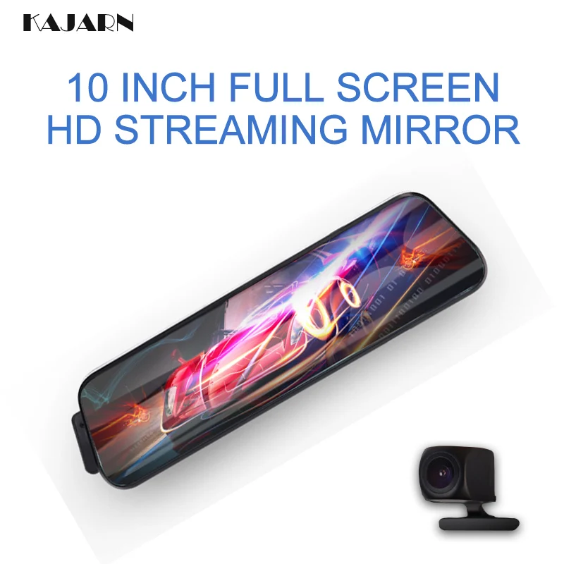 Автомобильный видеорегистратор зеркальная камера потоковая медиа 10 дюймов с