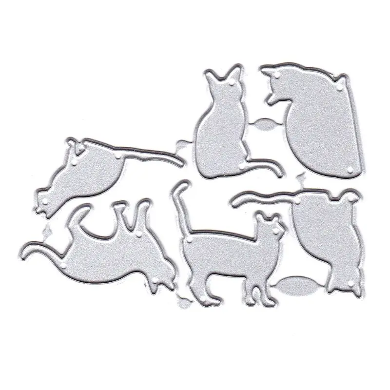 Милый костюм кошки металлический вырубной штамп трафарет для скрапбукинга