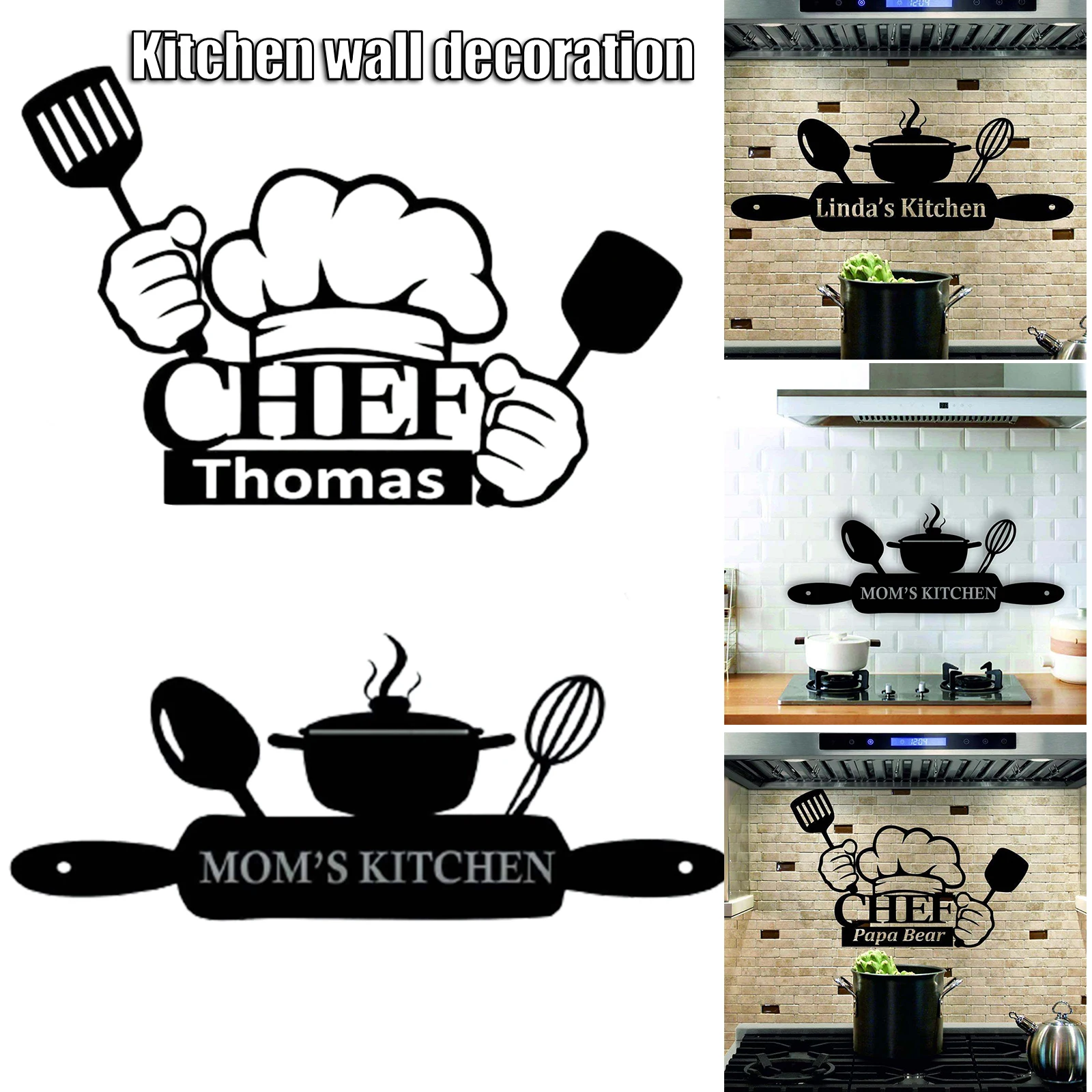 

Acrylic Kitchen Sign Decor Cute Handmade Wall Art Crafts Durable Ornaments Cooking Housewarming Gift decoracao para casa