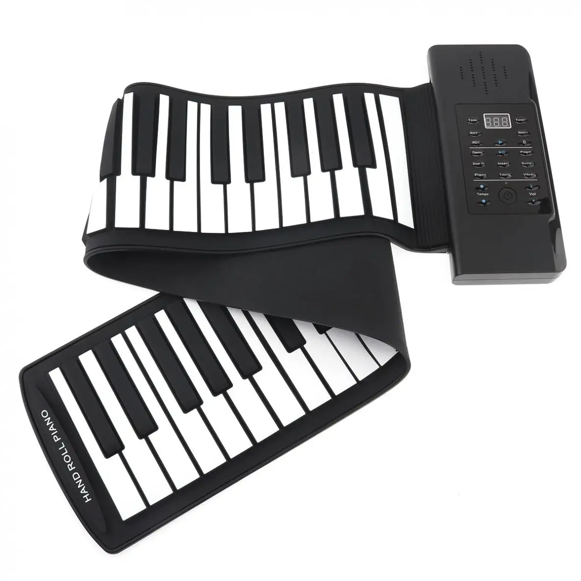 61 Keys USB MIDI Output Roll Up Piano Rechargeable Electronic Portable Silicone Flexible Keyboard Organ Built-in Speakers