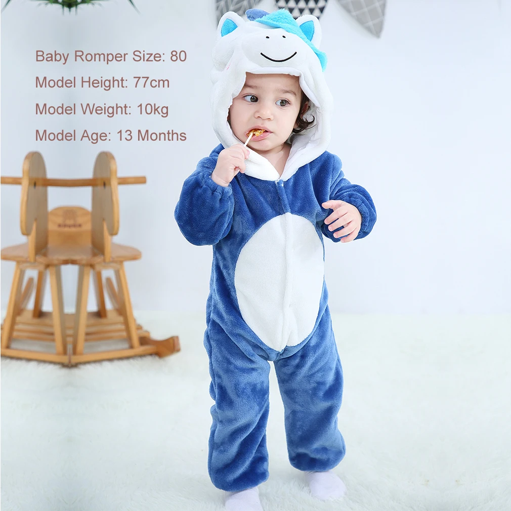 Blue unicorn Новинка зимы для новорожденных; одежда для малышей; одежда унисекс; одежда на Хэллоуин для маленьких мальчиков, комбинезоны, для детей, спортивный костюм для девочек, Спортивный костюм для малышей для детей 3, 9, 12 месяцев - Цвет: Blue unicorn
