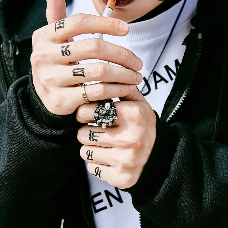 Модное мужское кольцо в виде черепа из титановой стали | Украшения и аксессуары